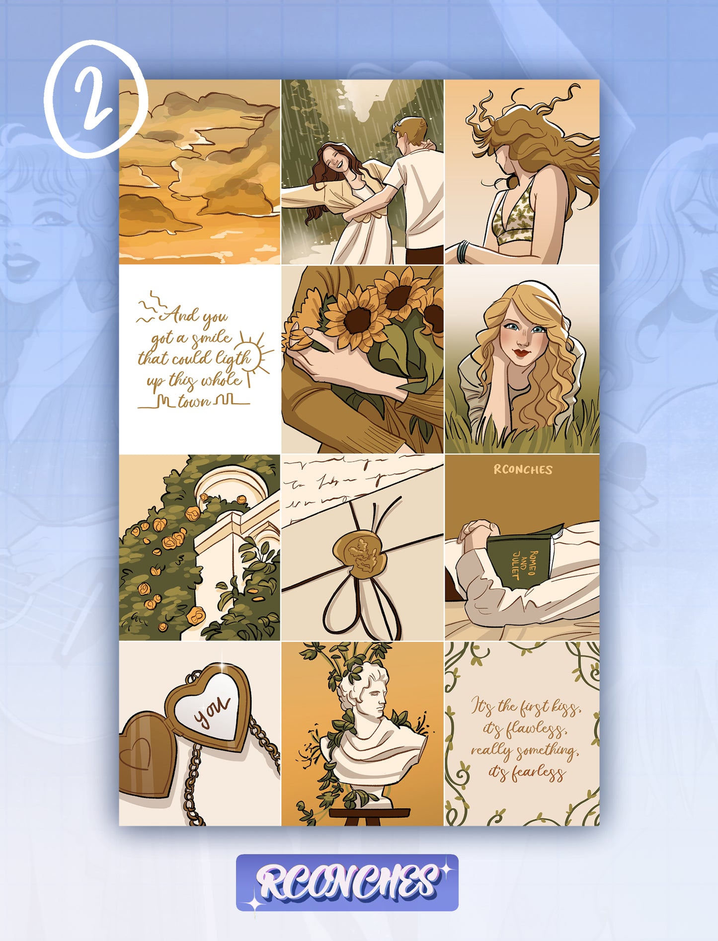 Collages ilustrados de Taylor Swift