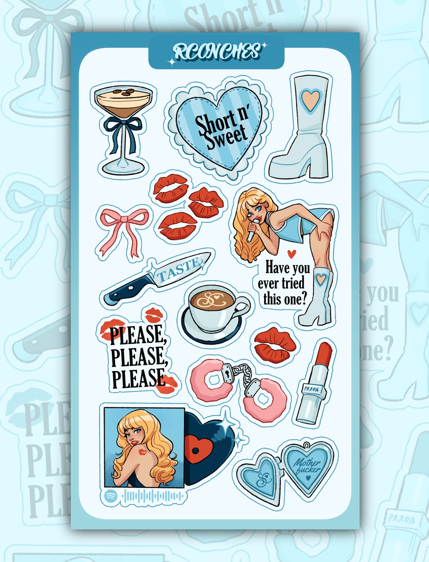 Hoja de pegatinas Short n´ Sweet