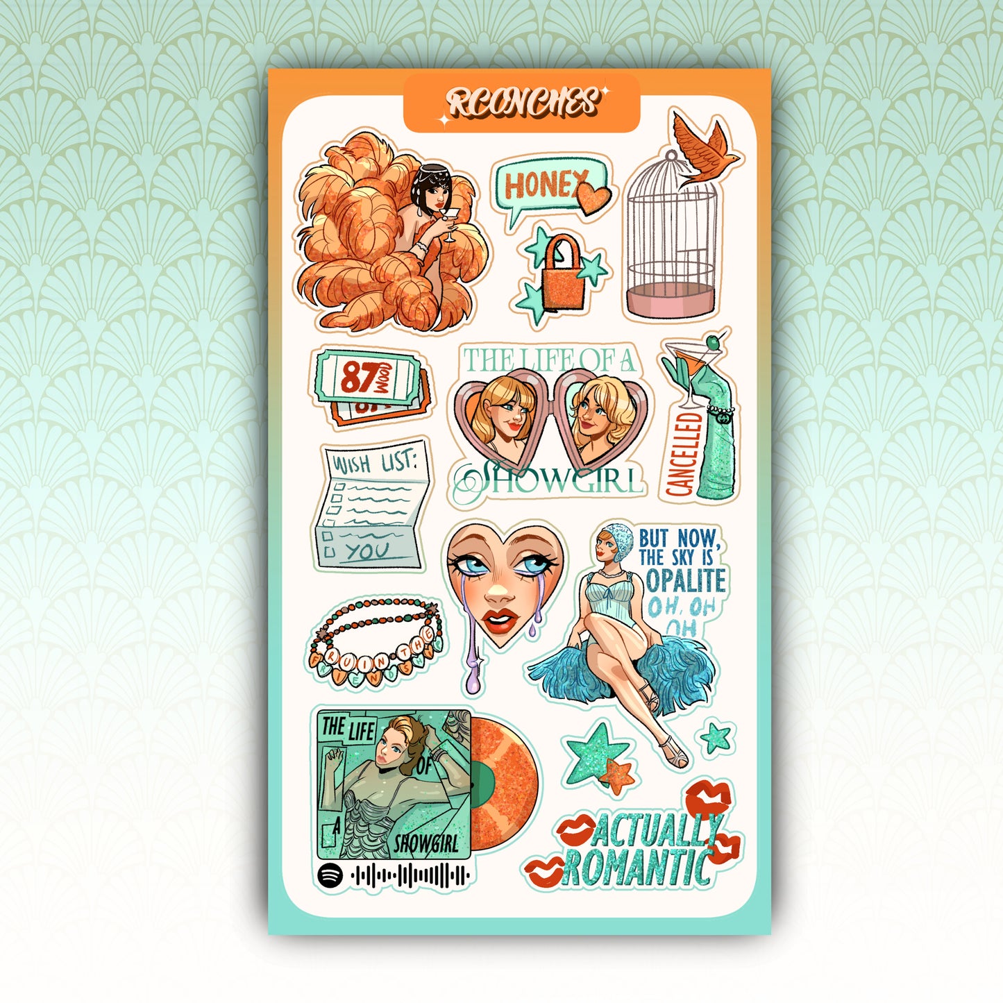 The Life of a Showgirl Sticker Sheet