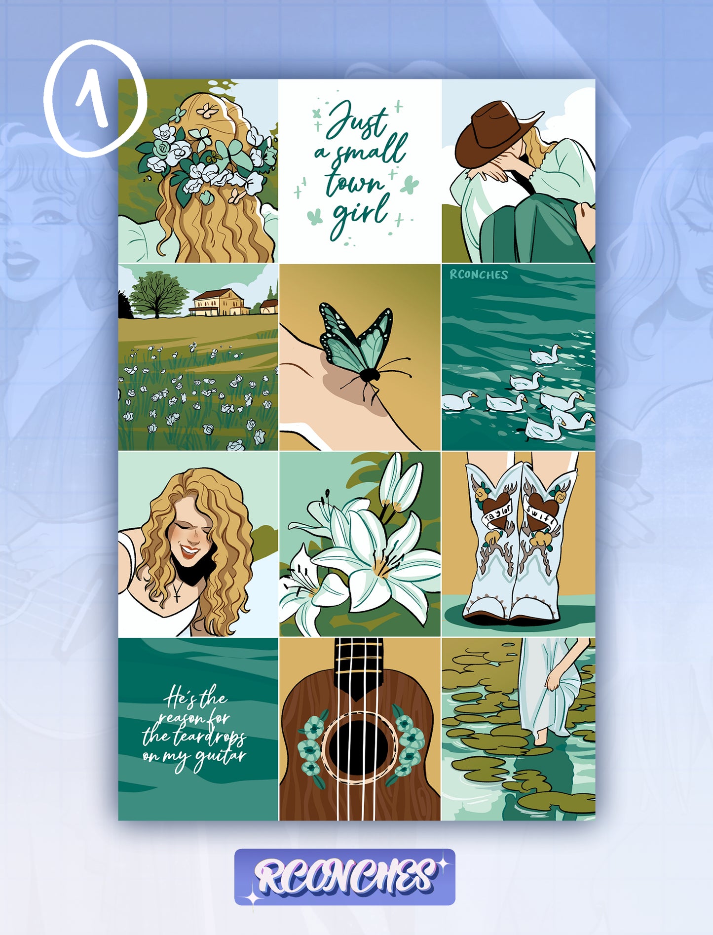 Collages ilustrados de Taylor Swift