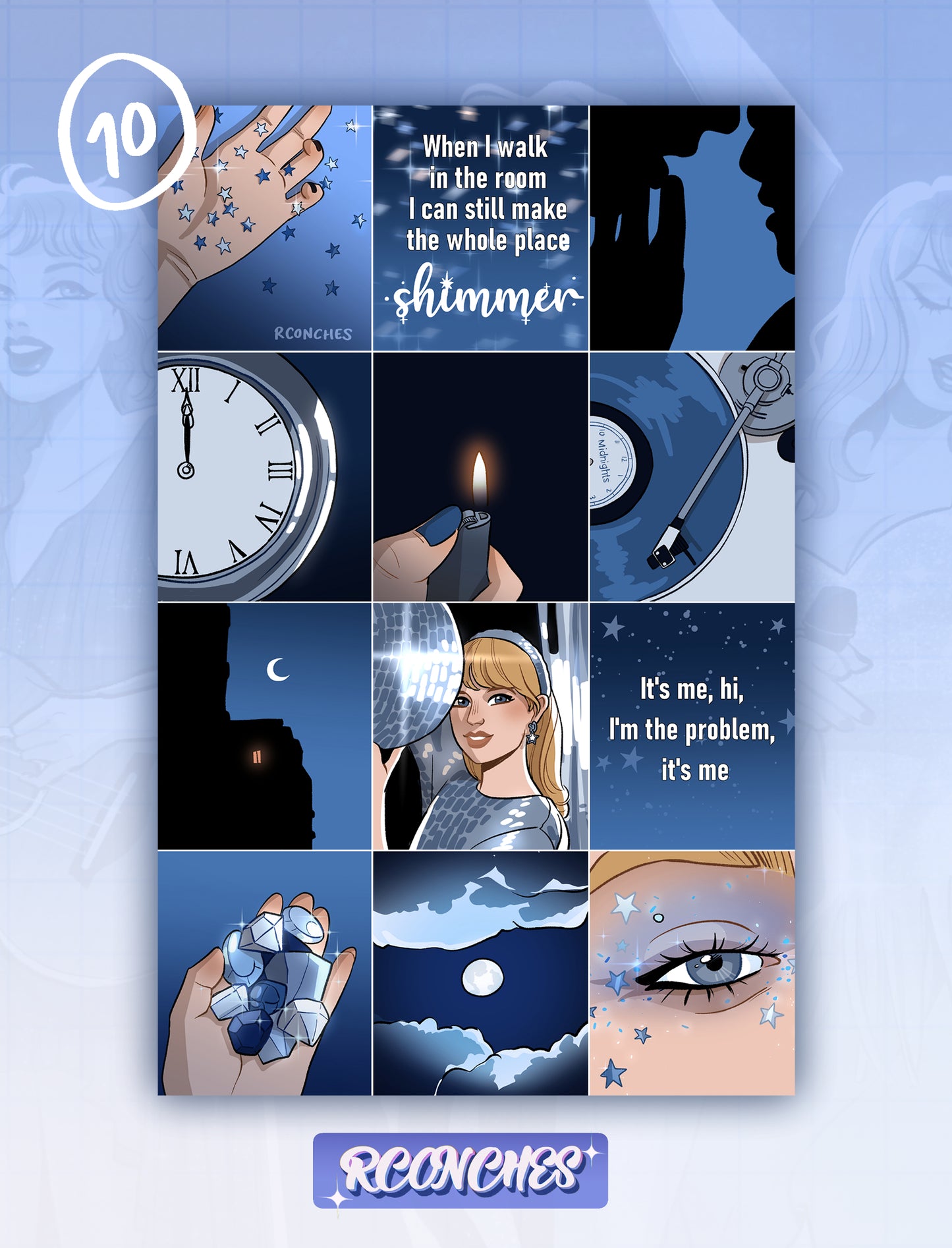 Collages ilustrados de Taylor Swift