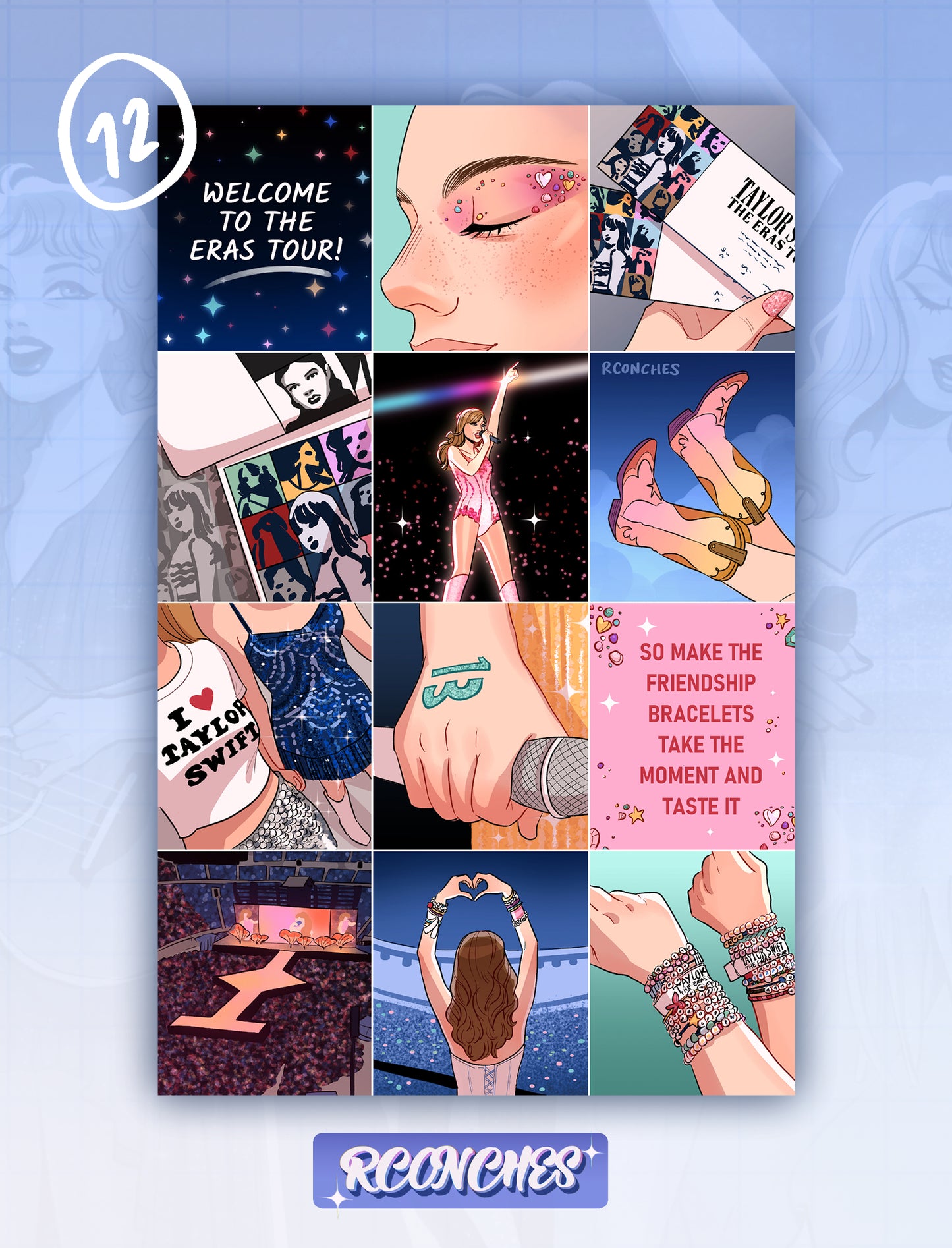 Collages ilustrados de Taylor Swift