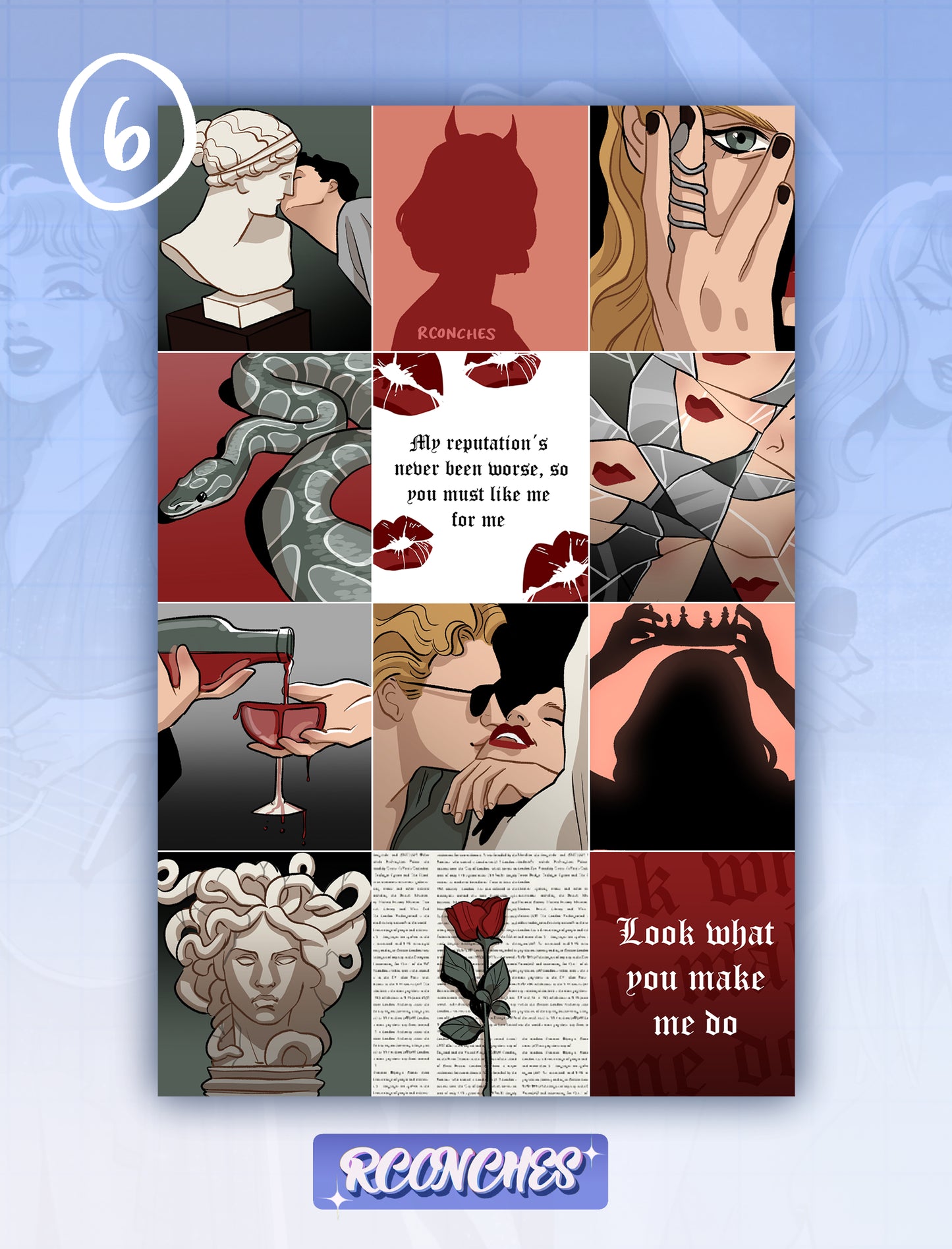 Collages ilustrados de Taylor Swift