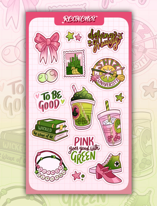 Hoja de Pegatinas Wicked