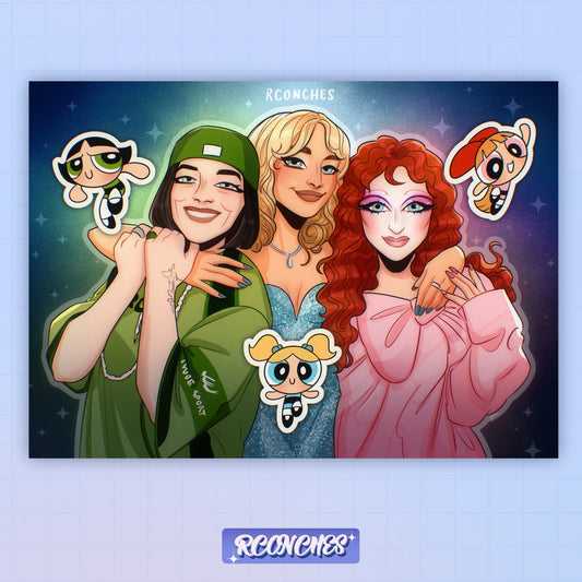 Poster A5 Powerpuff girls divas