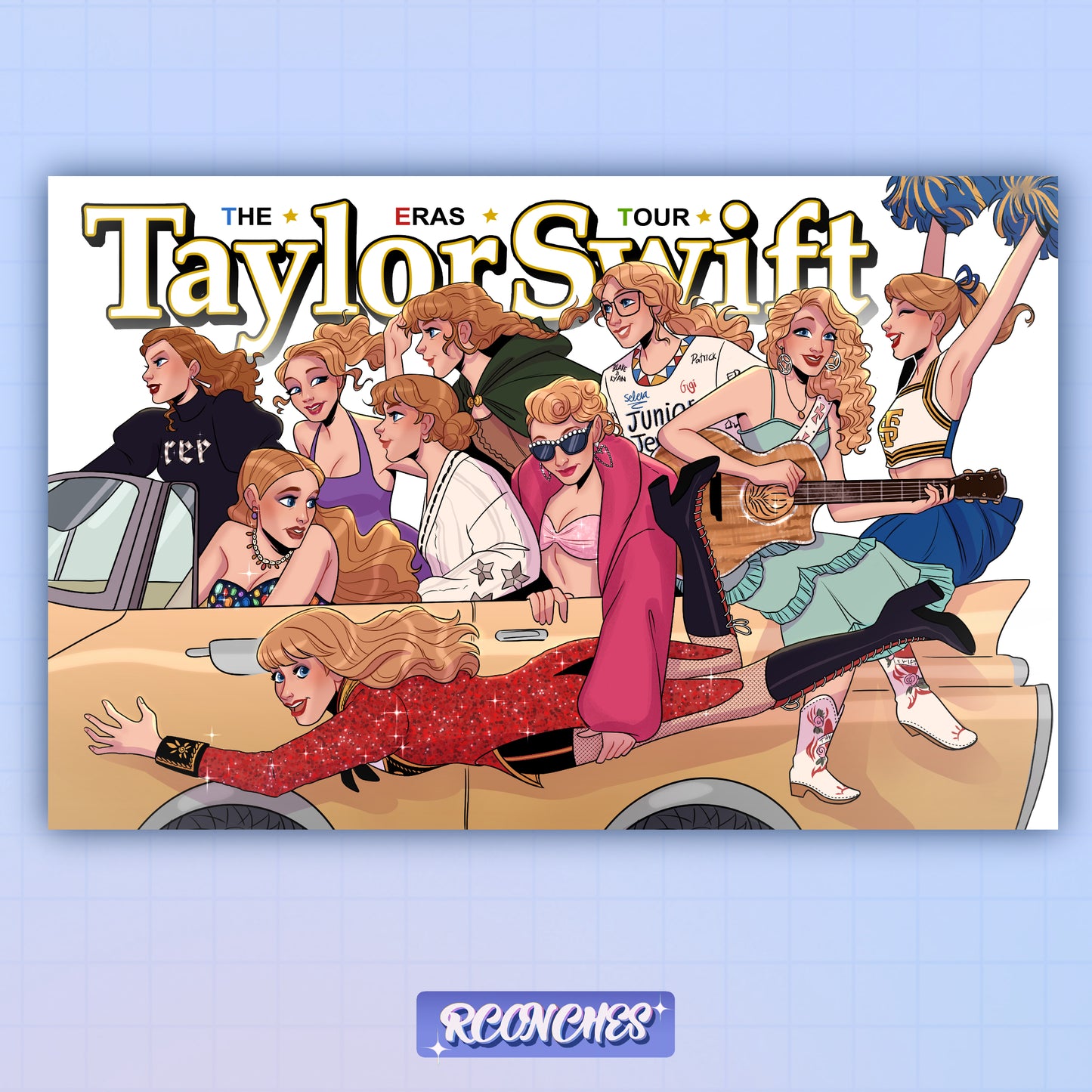 Poster A5 Taylor coche