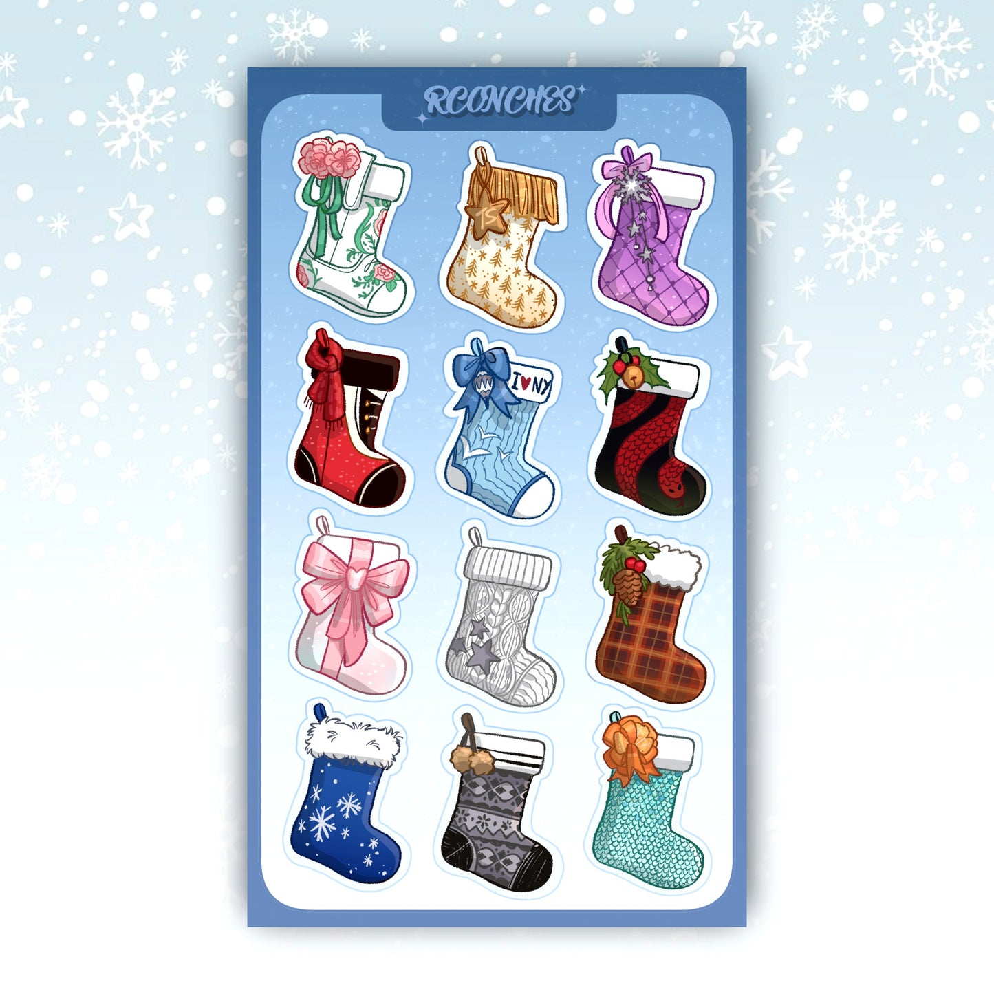 Hoja de pegatinas Calcetines Navideños taylor Swift